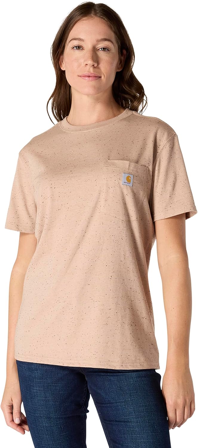 

Carhartt женская футболка с карманом, свободный крой, плотная ткань, короткий рукав, Light Taupe Nep, Коричневый, Carhartt женская футболка с карманом, свободный крой, плотная ткань, короткий рукав, Light Taupe Nep