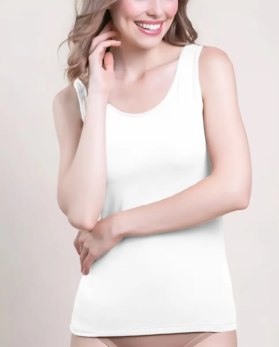

Женская майка без рукавов с круглым вырезом Vittoria B. Intimo, белый
