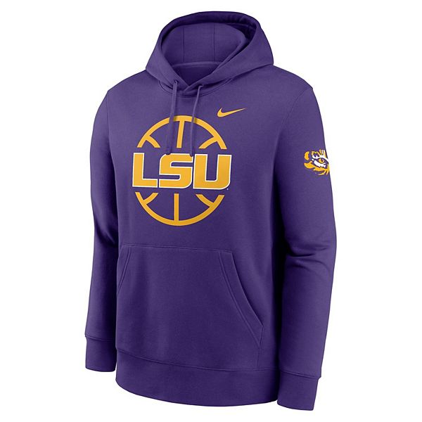 Мужской фиолетовый баскетбольный худи LSU Tigers Icon Club Fleece Nike — фото 3