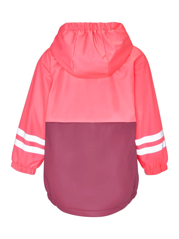 Playshoes Дождевая куртка с флисовой подкладкой ягодного/розового цвета — фото 2