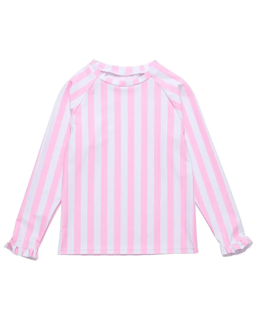 Snapper Rock Stripe Rash Top, розовый