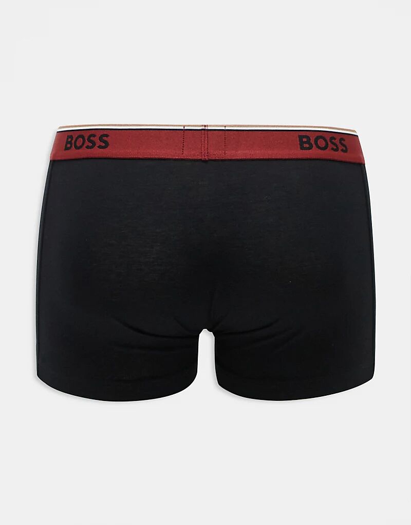 BOSS Bodywear, Комплект из 3 пар боксеров черного цвета — фото 2