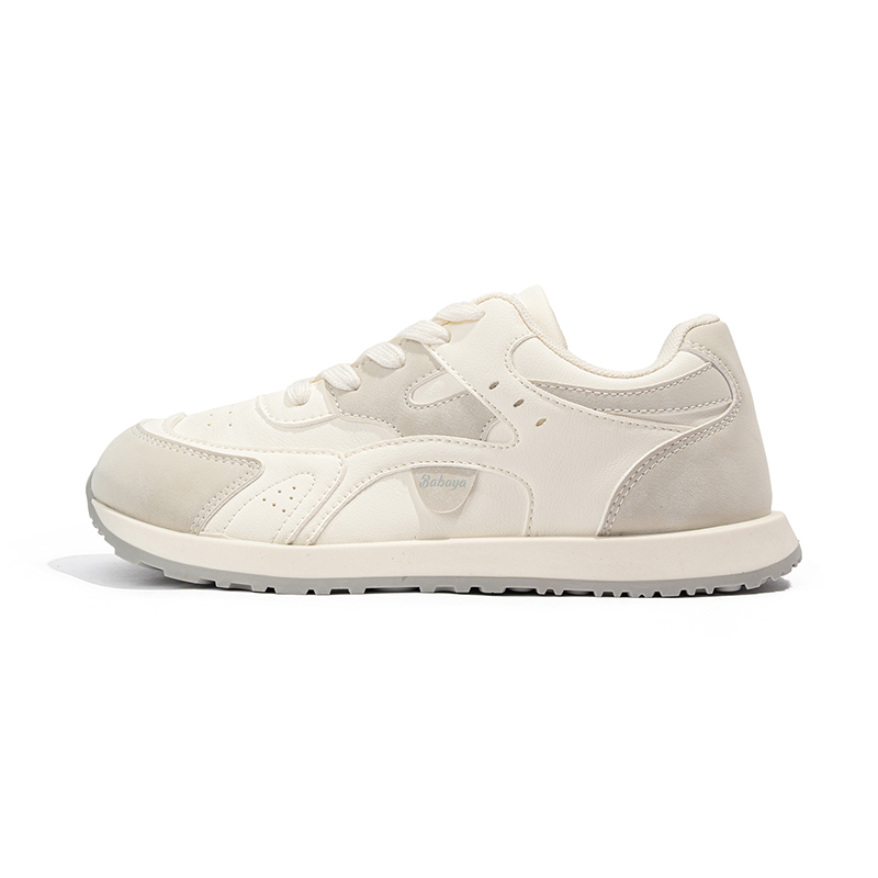 

Скользоустойчивые легкие амортизирующие низкие детские повседневные кроссовки Beige Gray для подростков Babaya, бежевый