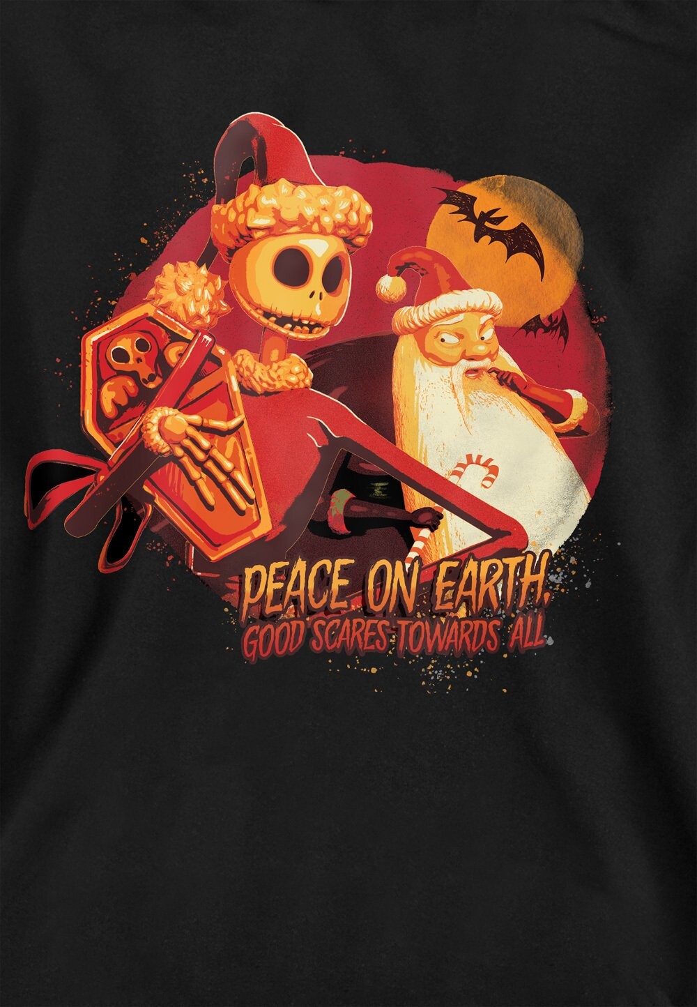 

Толстовка THE NIGHTMARE BEFORE CHRISTMAS GOOD SCARES TOWARDS ALL PRINT Disney, черный