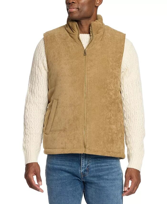 

Мужской вельветовый стеганый жилет Weatherproof Vintage, коричневый