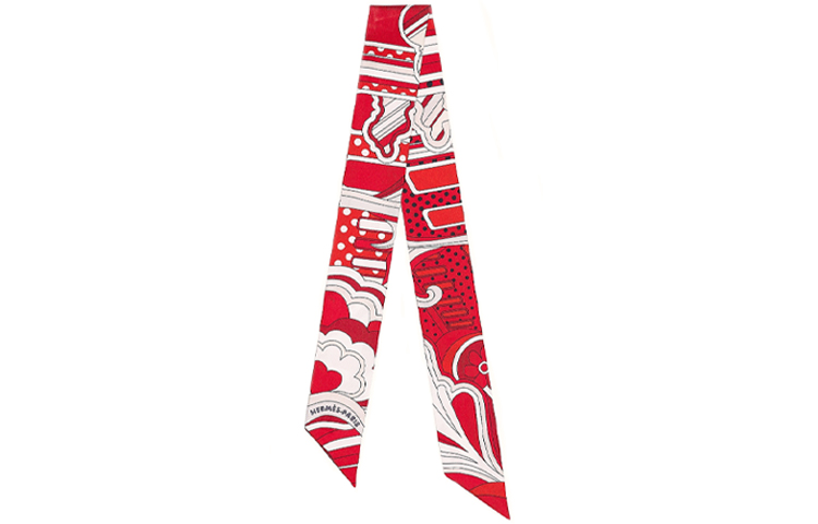 

HERMES Шёлковый шарф, Red