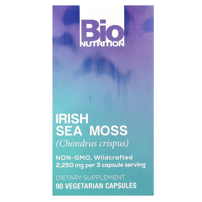 

Bio Nutrition, Ирландский морской мох, 750 мг, 90 вегетарианских капсул