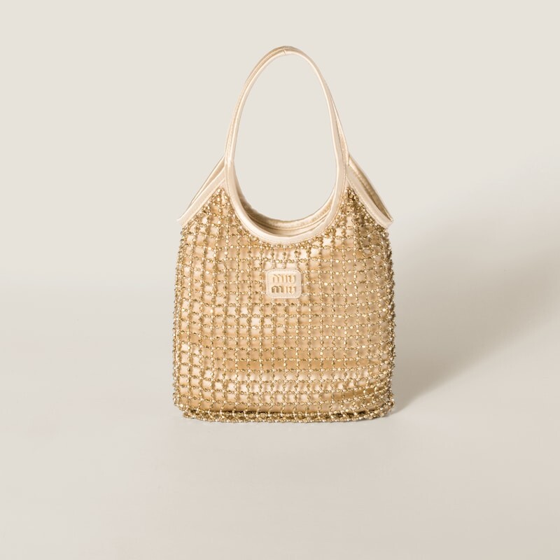

Атласная сумка Ivy Pearl Duchess Miu Miu, золотой