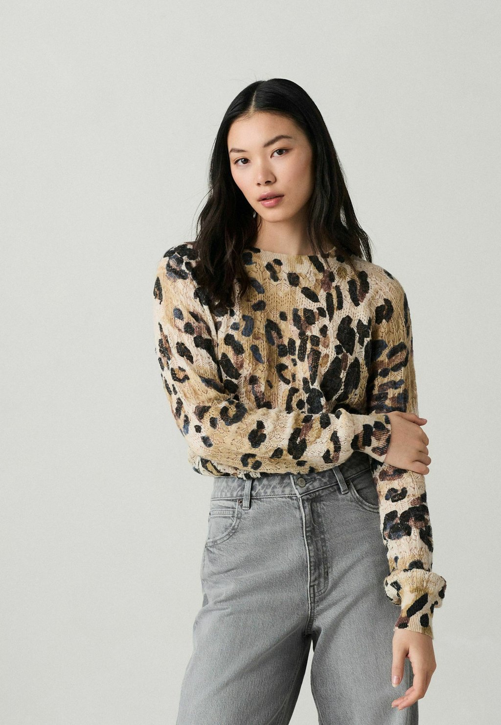 

Свитер REGULAR FIT - PRINTED CREW NECK FINE Next, мультиколор