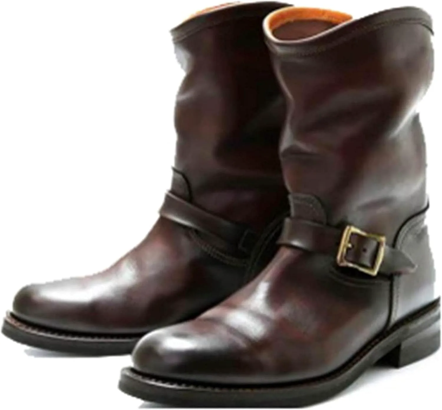 

Мужские кожаные туфли Yiozoi с плюшевой подкладкой, стойкие к ветру, формальные, с плоской подошвой, офисные ботинки, коричневый