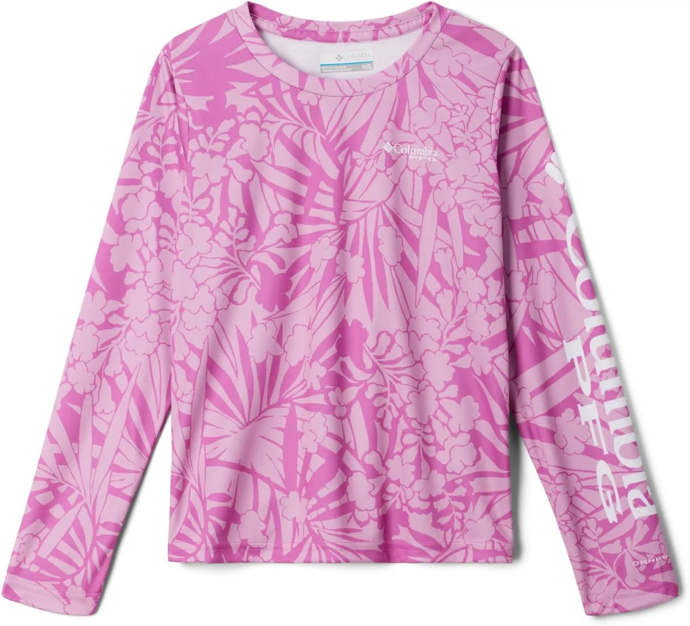 Детская рубашка для хайкинга Columbia, цвет Bright Lavender Tropictones