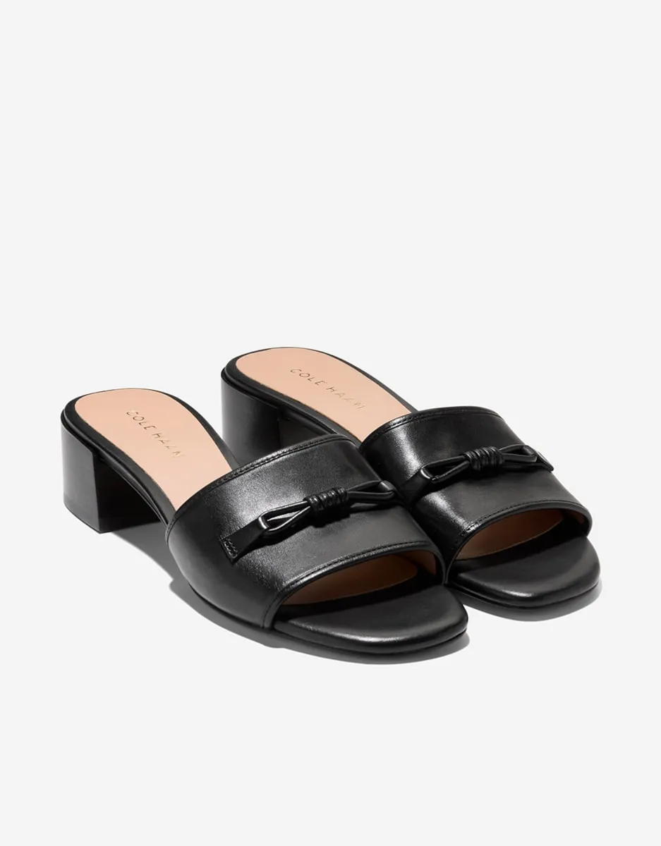 Женские мюли на каблуке из натуральной кожи Cole Haan, черный — фото 4