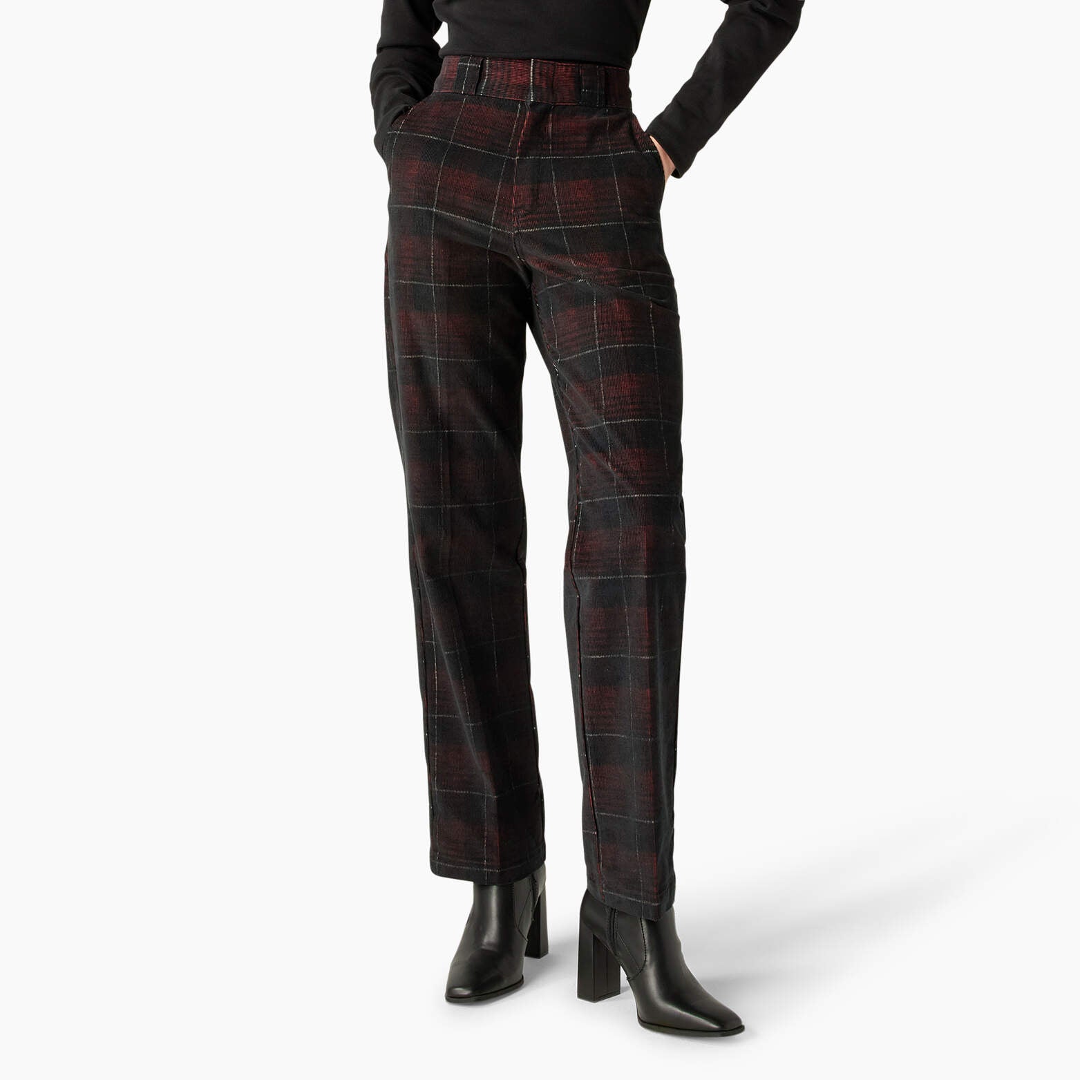 

Женские вельветовые брюки Dickies Alma, цвет dark corduroy plaid (ckd)