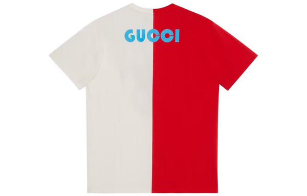 Футболка Gucci Cotton Jersey T-Shirt with Jester Clown Print, Красный — фото 2
