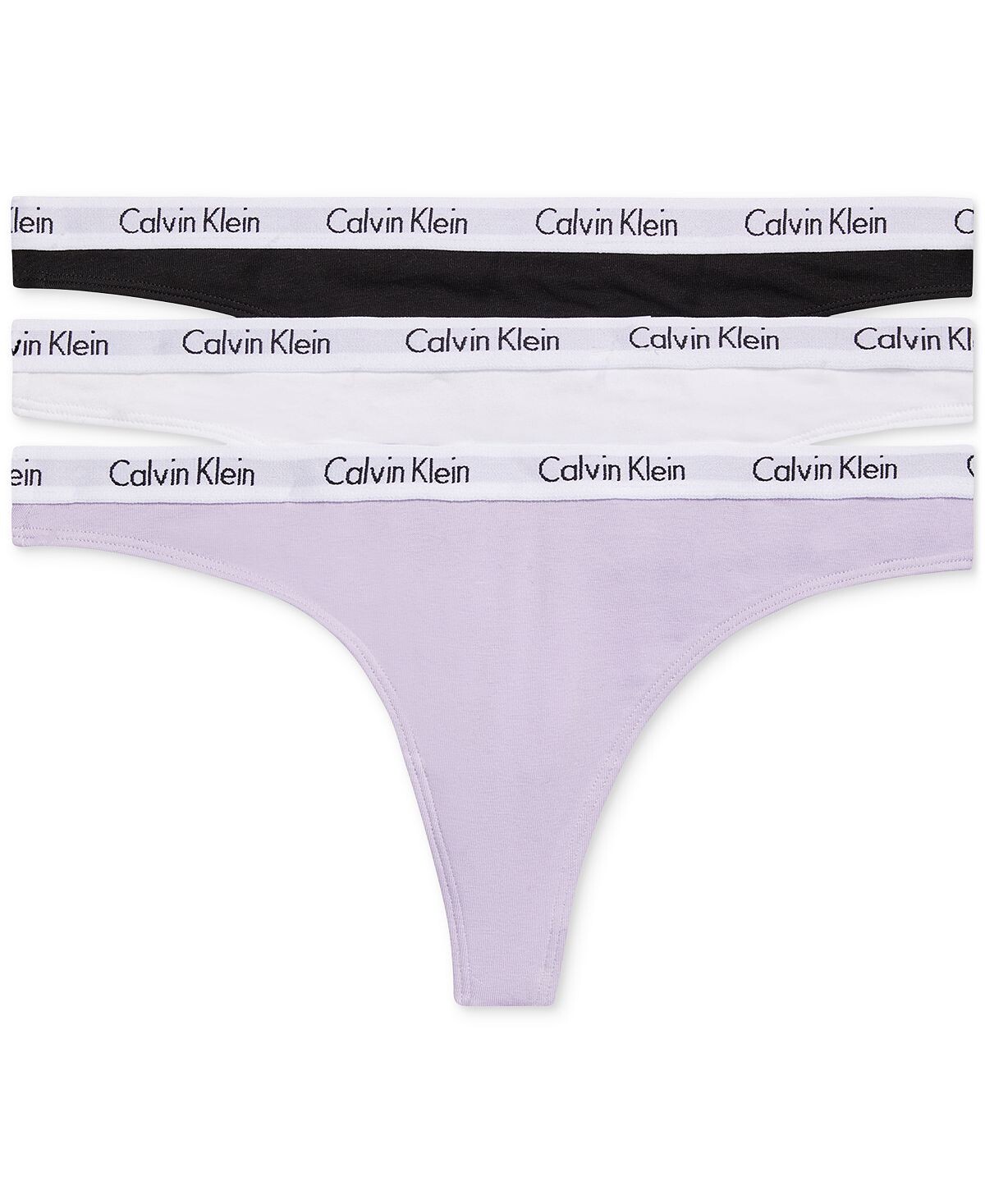 

Комплект хлопкового нижнего белья Carousel из 3 стрингов QD3587 Calvin Klein