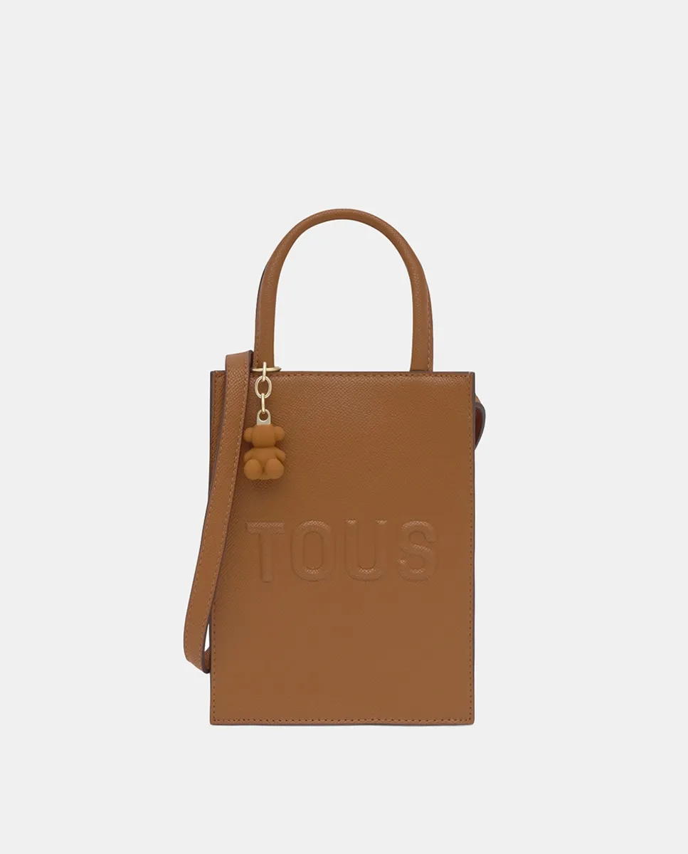 

Мини-сумка с магнитной застежкой и двойной ручкой Tous, песочный