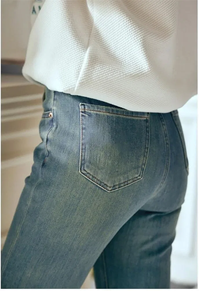 Джинсы женские, синие джинсовые, Denim Blue Jeans — фото 4