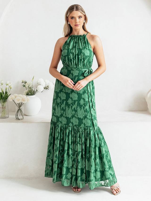 

Макси-платье с высоким воротником и поясом-лентой Anaya With Love, Evergreen