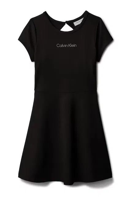 Платье миди из вискозы Calvin Klein Jeans, черный — фото 2