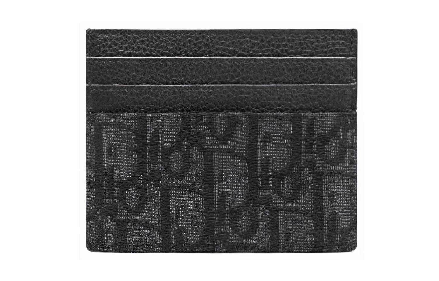 DIOR Кожаный визитник Cow Leather Card Holder черный — фото 2