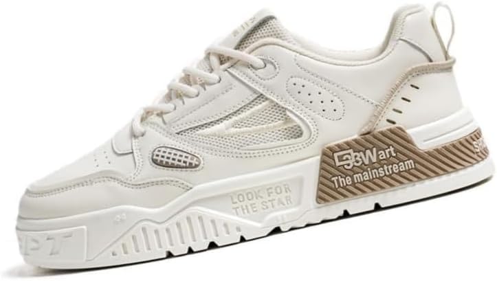 

Мужские кроссовки на низком каблуке с шнуровкой однотонные - удобная повседневная обувь для ежедневной носки Hoalox, хаки