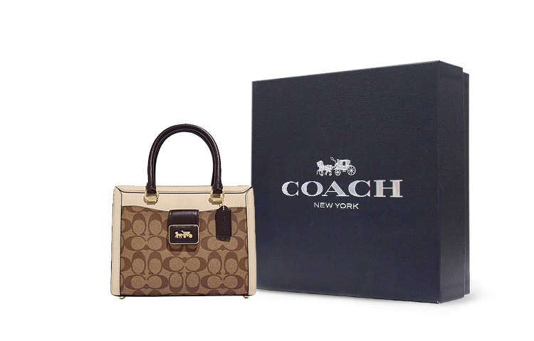 

COACH Сумка через плечо из коровьей кожи женская бежевая