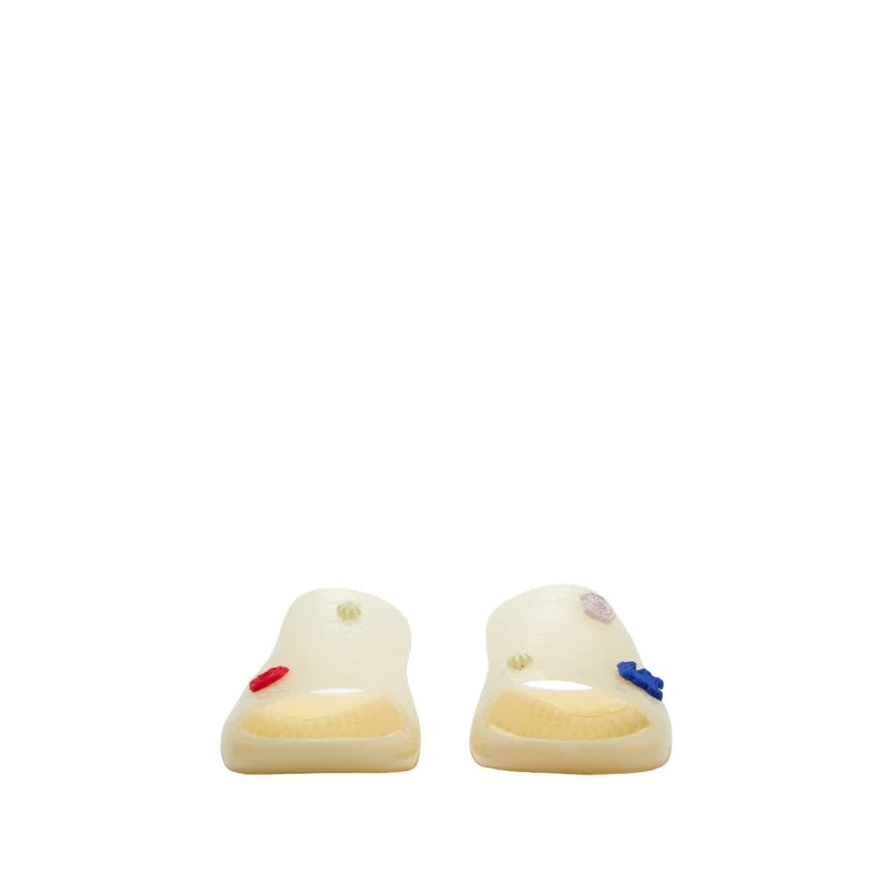 Burberry Embellished Logo Slides, Marshmallow — фото 2