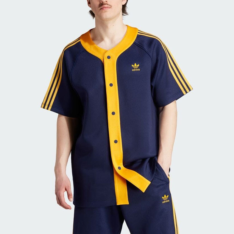 Рубашка мужская темно-синяя Adidas Originals, темно-синий — фото 2