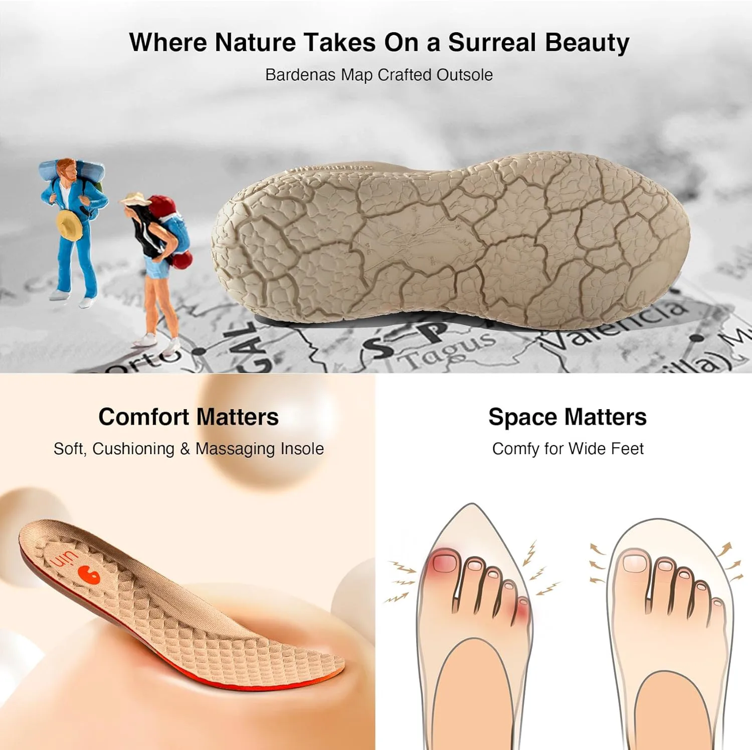 

Мужские кроссовки UIN для путешествий и прогулок, легкие с широкой носочной частью, на толстой подошве, удобные и стильные, Bardenas