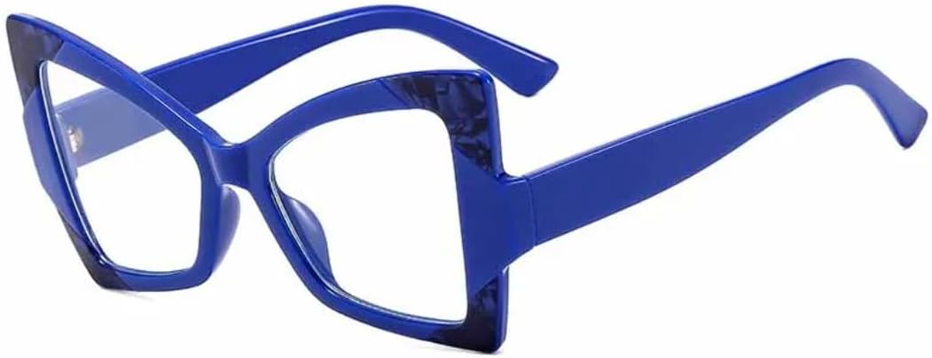 

Ретро большие солнцезащитные очки в форме бабочки «кошачий глаз» ярких цветов для женщин и мужчин, для путешествий, отдыха на природе, с защитой от УФ-излучения UV400 TVTBBVV, Blue Clear