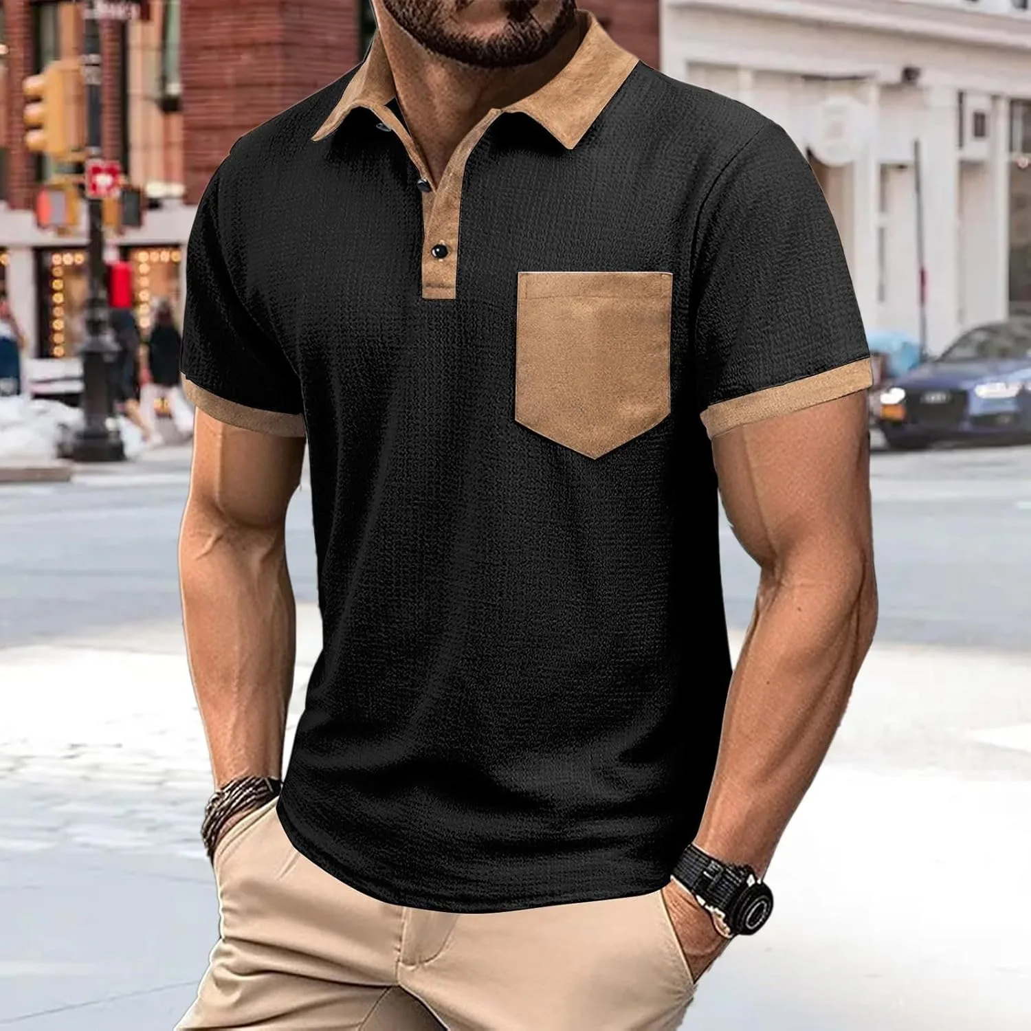 Футболка мужская Casual, легкая, быстросохнущая — фото 3