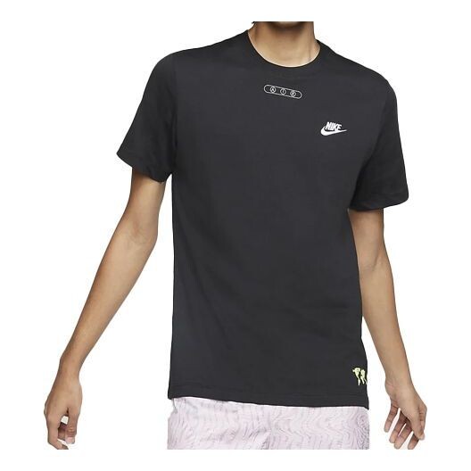 

Футболка sportswear printing short sleeve 'beaverton black' Nike, черный