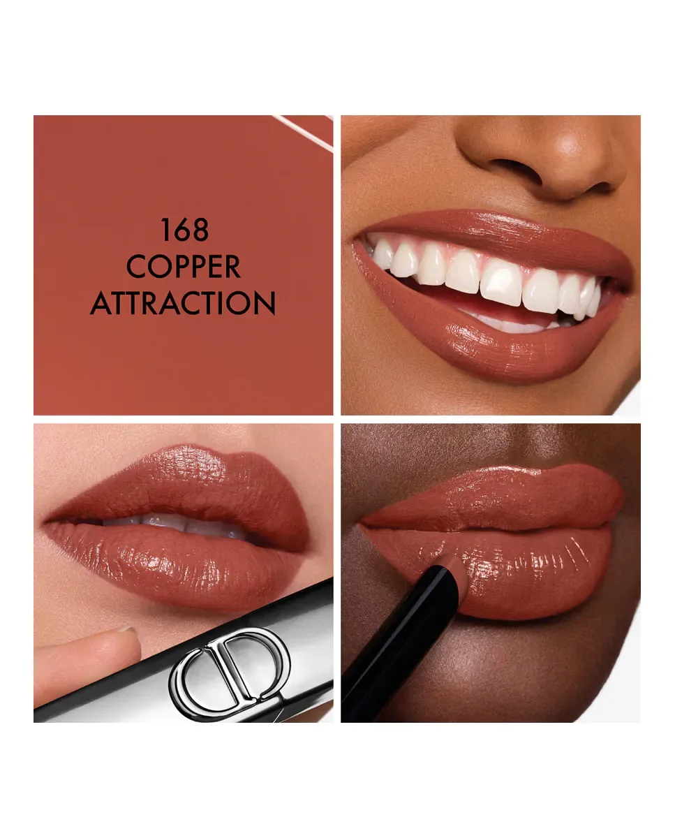 Rouge On Stage Помада с блестящей отделкой и ультрадолгою стойкостью Dior, 168 Copper Attraction — фото 3