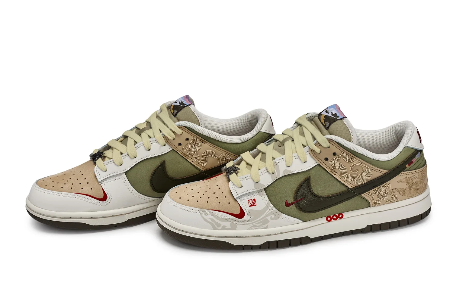 Nike Кроссовки Dunk Pegasus Pack Low top Skateboard мужские зеленые белые желтые — фото 4