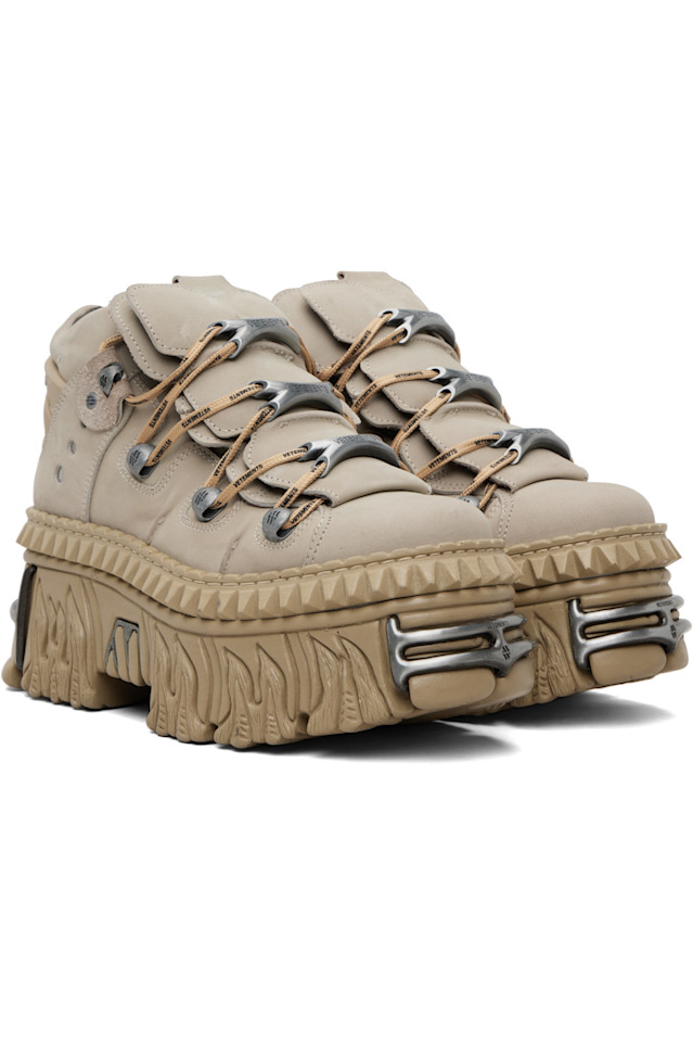 Новые кроссовки на платформе Taupe Rock Edition Fire Vetements, бежевый — фото 4