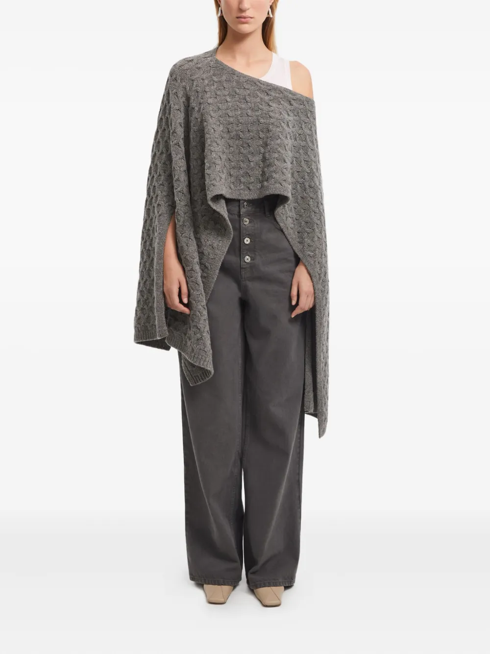 

Свитер фактурной вязки Aeron, серый