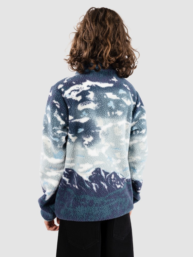 Флисовый пуловер Columbia Helvetia II Printed Snap Kids Half-Zip Fleece Pullover, crushed blue sisters/evbl — фото 2