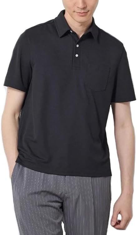 

Мужская деловая рубашка-поло с коротким рукавом PSFA P.S.Fa, черный