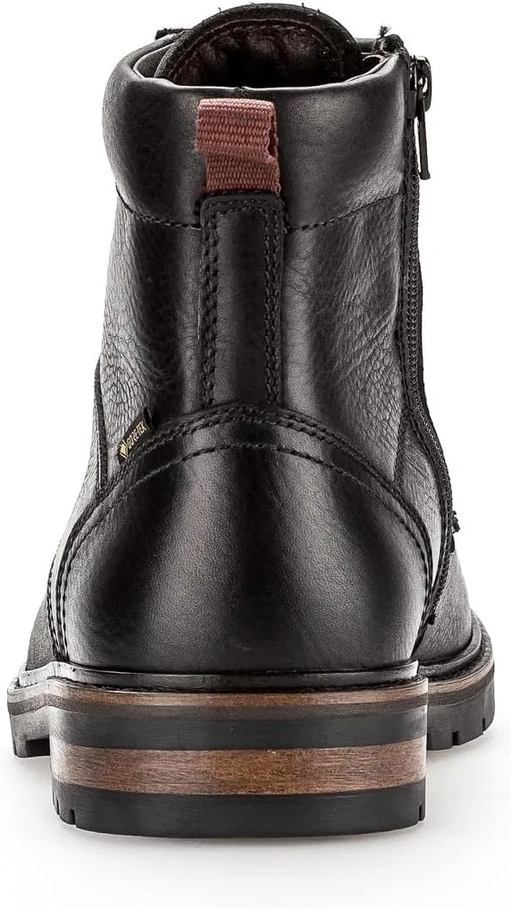 Мужские ботинки Pius Gabor Gore Tex на шнуровке, со сменной латексной стелькой, на молнии, с теплой подкладкой, Black 01 — фото 3