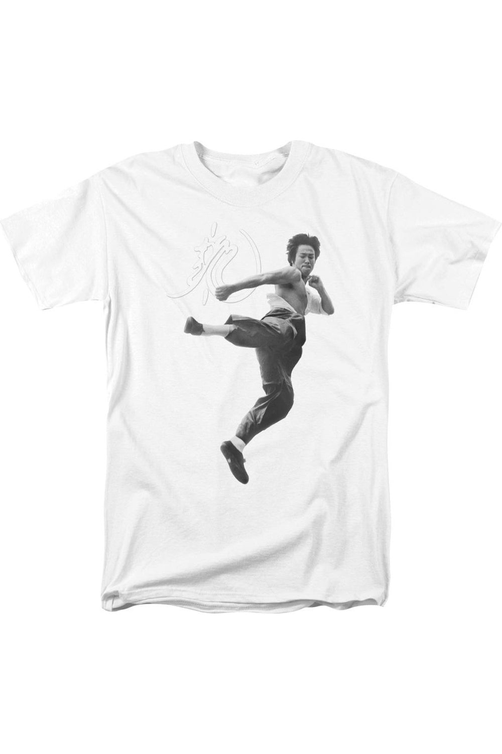 

Футболка с коротким рукавом для взрослых Bruce Lee Flying Kick Gildan, белый