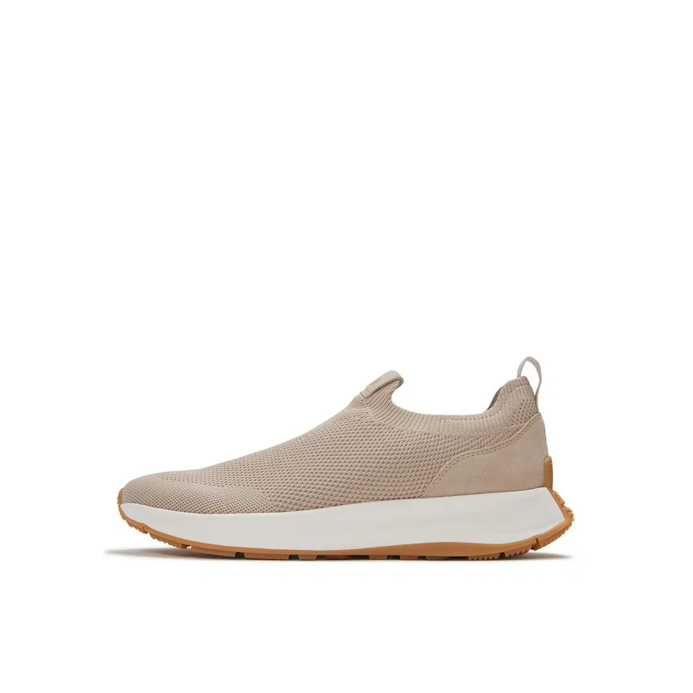 Мужские вязаные слипоны F-Mode Flow бледно-серые от Fitflop — фото 2