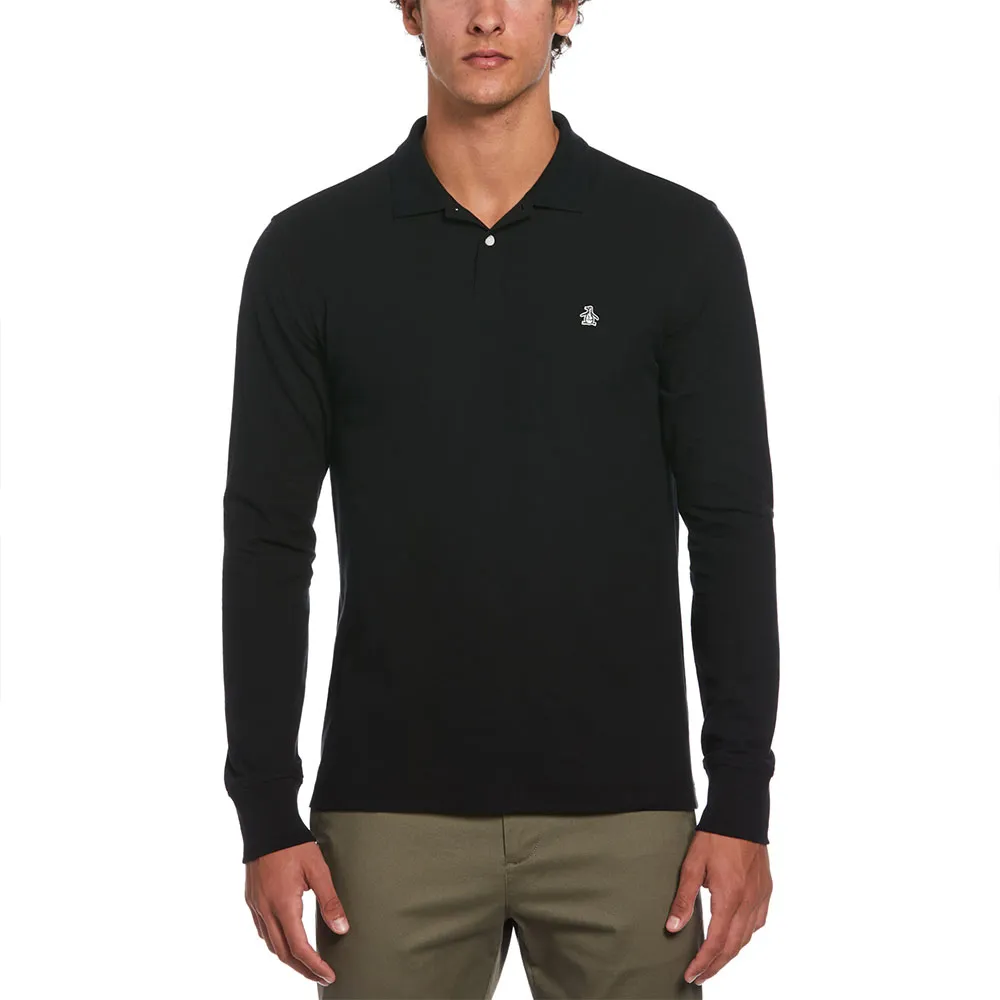 

Поло Original Penguin Organic Pique Raised Ottoman, черный