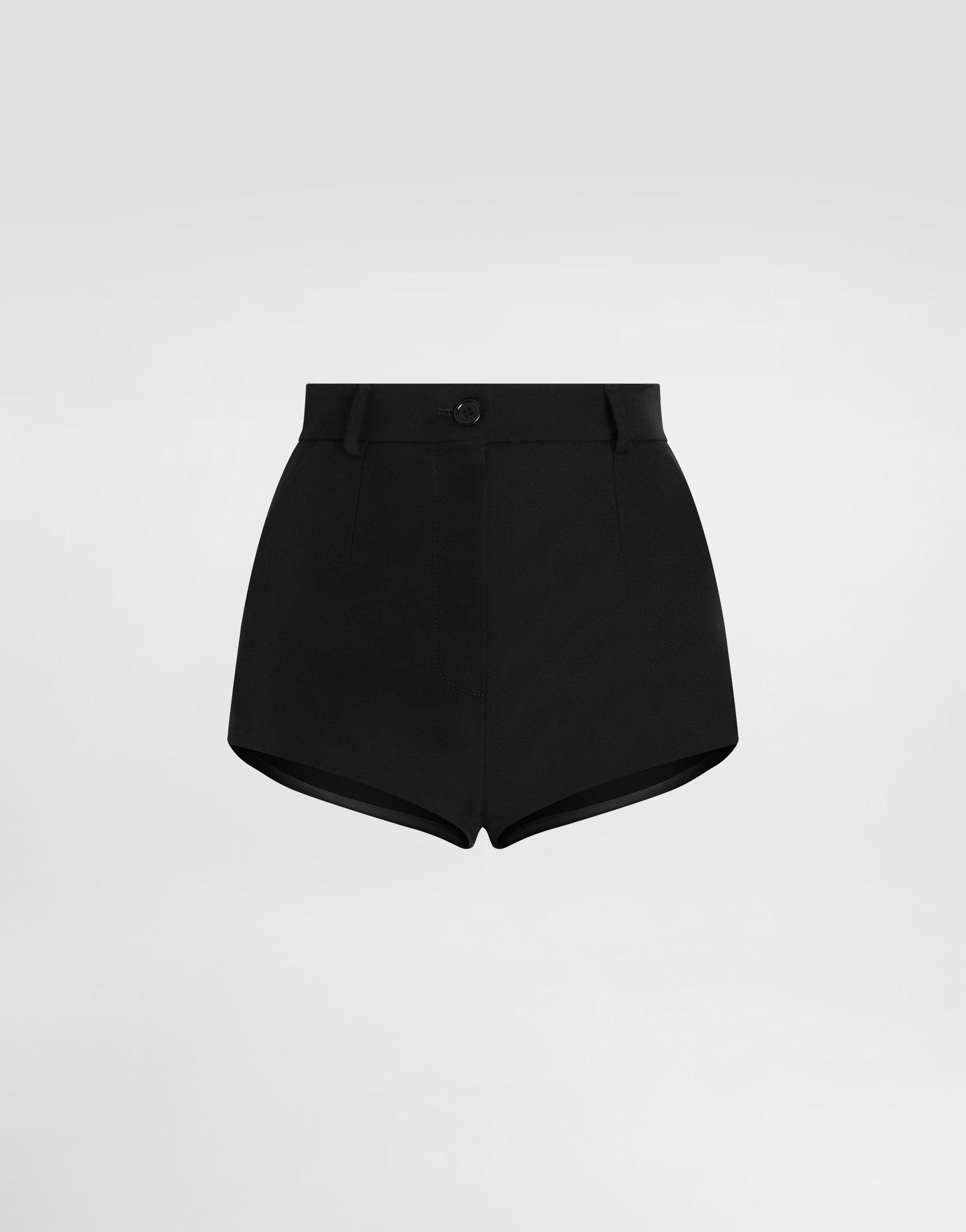Шорты из шерстяного габардина Dolce & Gabbana, черный