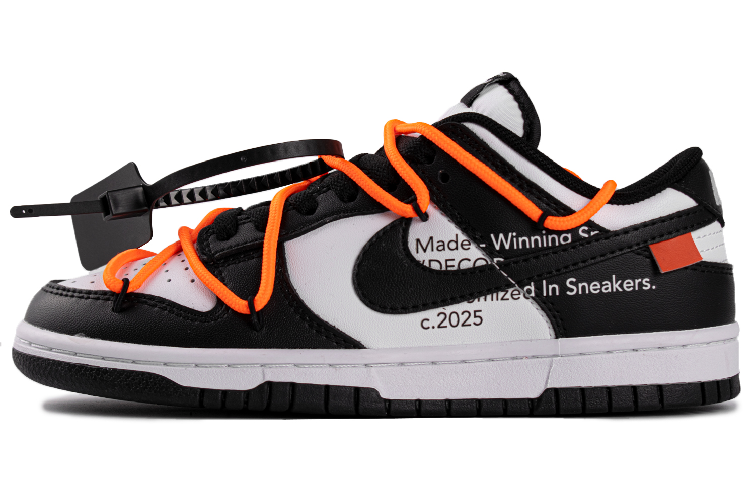 

Nike Кроссовки для скейтбординга Dunk Low Top, мужские, черные, белые, оранжевые