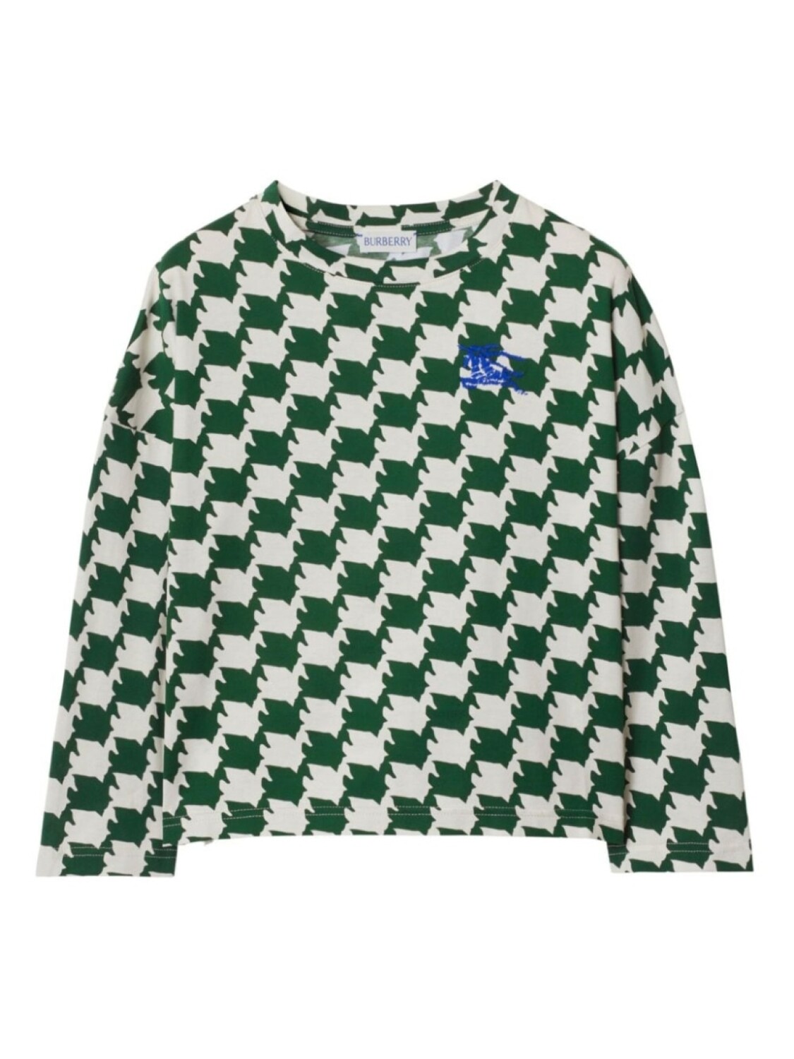 

Burberry Kids топ из хлопка с узором «уточки», зеленый