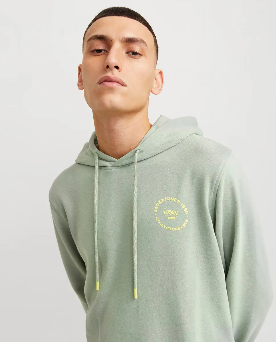 

Мужская толстовка с длинными рукавами и логотипом спереди Jack & Jones, зеленый