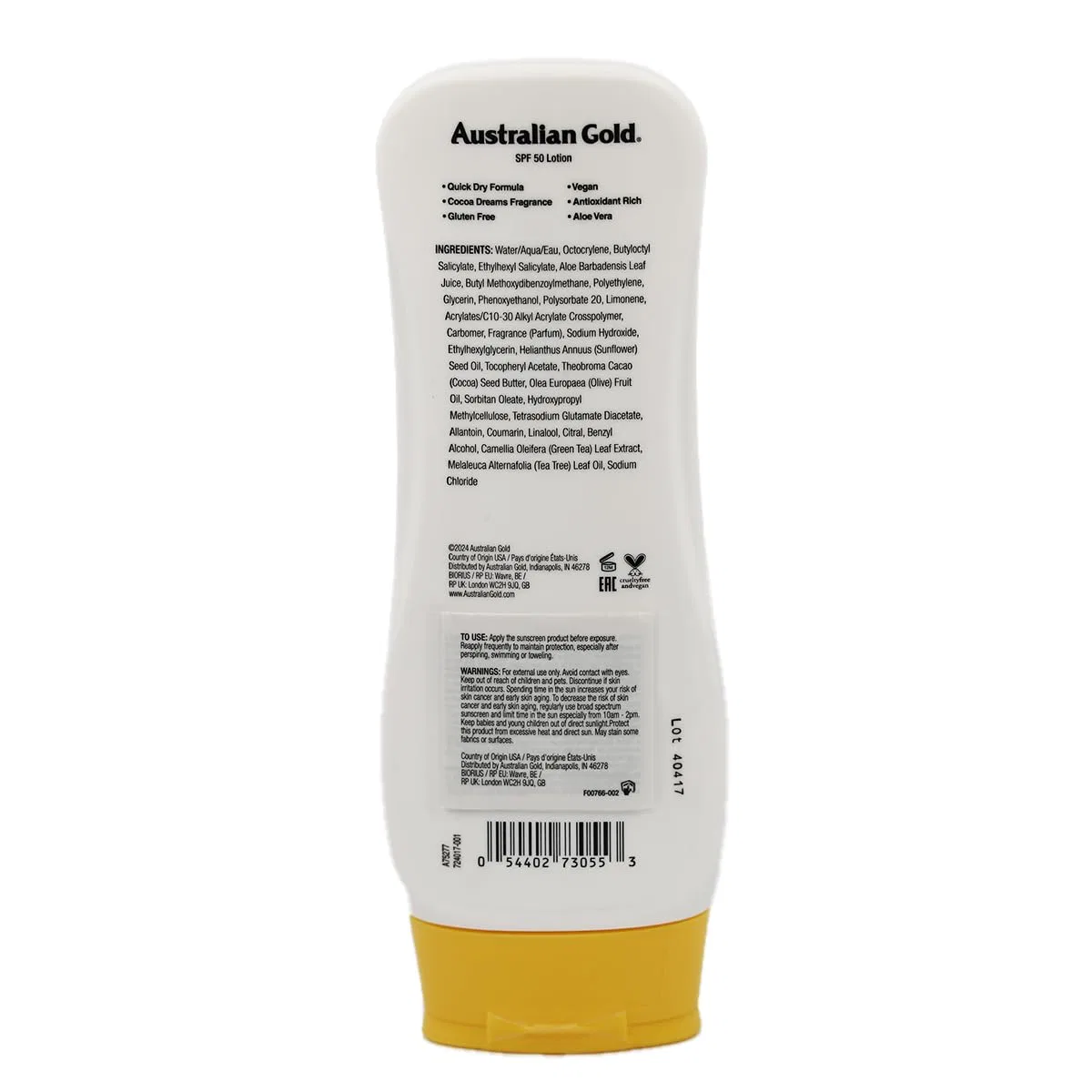 Солнцезащитный лосьон SPF 50 «New Formula» от Australian Gold Australian Gold — фото 4