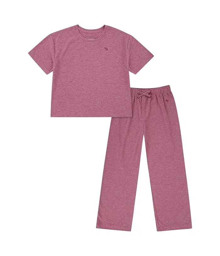 Пижамный комплект из футболки и штанов Boxy Tee & Pants Sleep Set abercrombie kids, New Lavender
