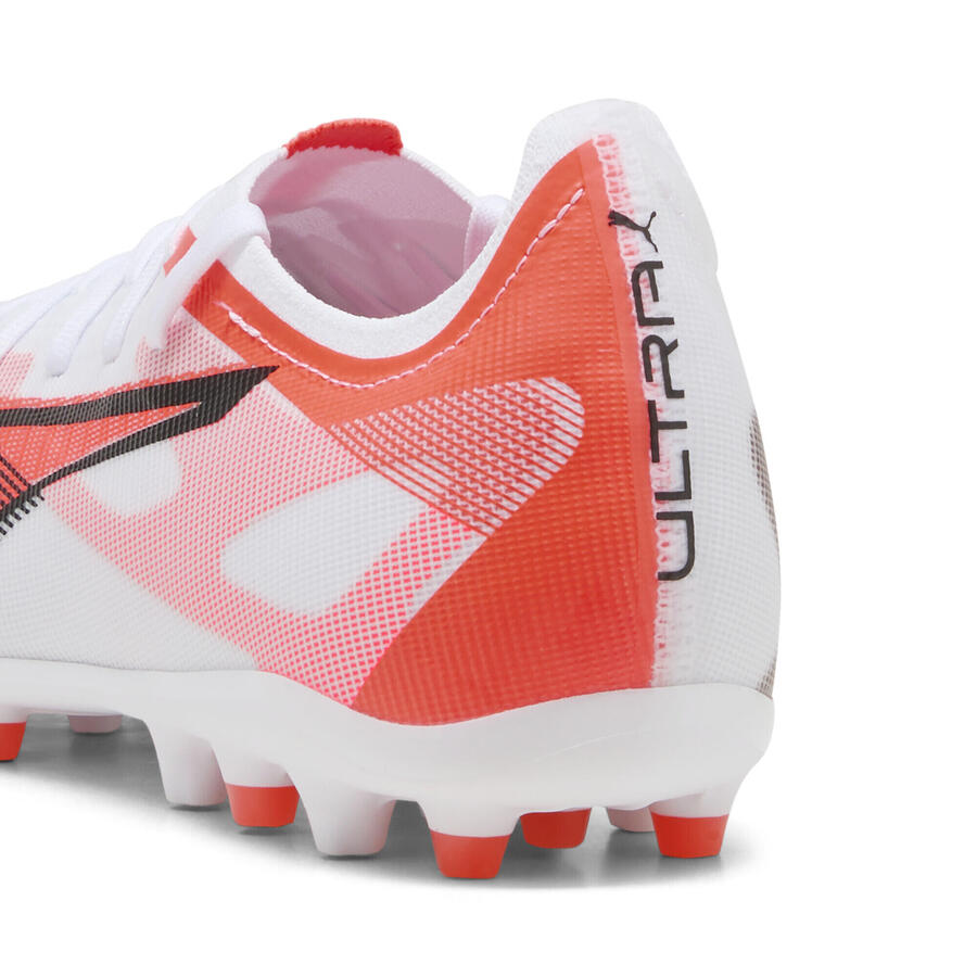 Футбольные бутсы ULTRA 5 MATCH MG для взрослых PUMA, белые, чёрные, светящиеся, красные — фото 3