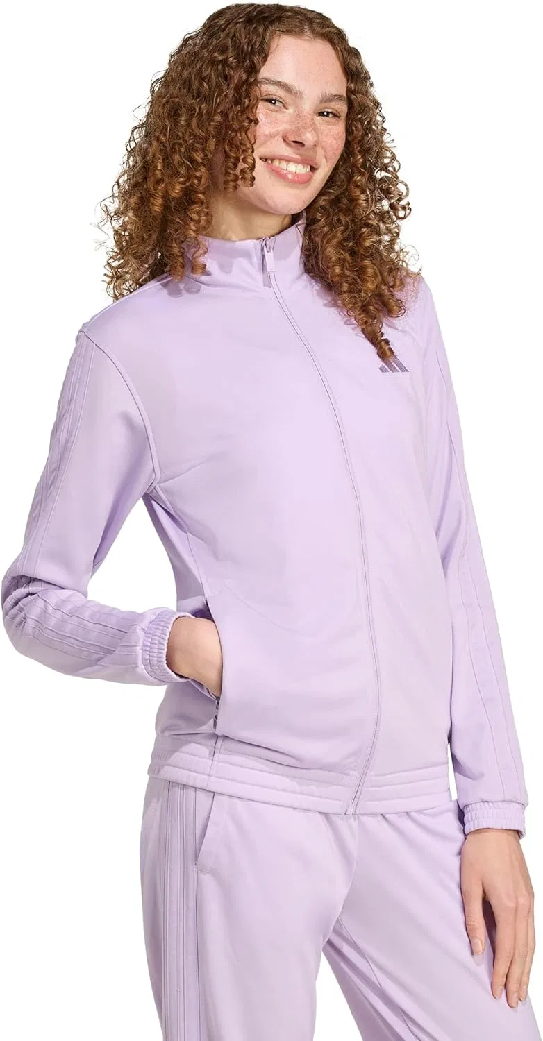 Женская ветровка adidas Tricot 3-stripes, Powder Plum — фото 2